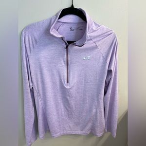 UnderArmour heat gear quarter zip | Lavender |Size L